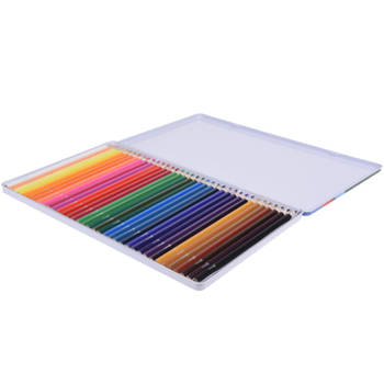 36x Kleurpotloden in diverse kleuren 18 x 0,7 cm - Tekenpotloden