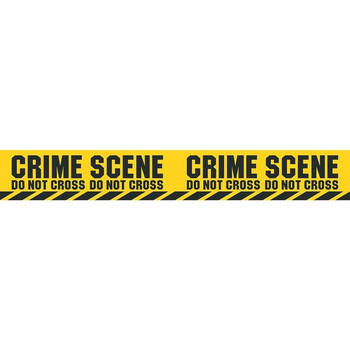 2x Politie thema plastic afzetlinten Crime Scene 600 cm - Markeerlinten
