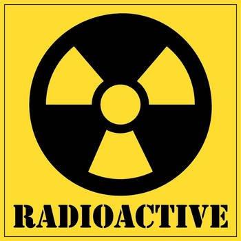 10x Radioactief gevaarsymbool sticker 10,5 cm - Feeststickers