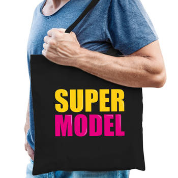 Super model cadeau tas zwart voor heren - Feest Boodschappentassen