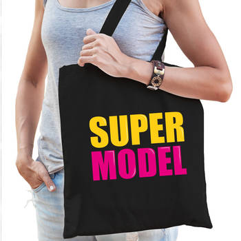 Super model cadeau tas zwart voor dames - Feest Boodschappentassen