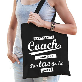 Coach bedankt cadeau tas zwart katoen - Feest Boodschappentassen