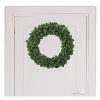 Groene dennenkrans 60 cm kerstversiering deurkransen - Kerstkransen