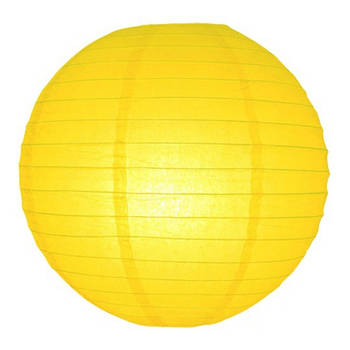 Gele lampion rond 25 cm - Feestlampionnen