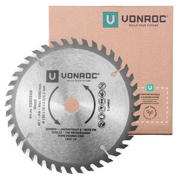 Zaagblad voor cirkelzaag 150x16 mm 40T – geschikt voor hout - Universeel