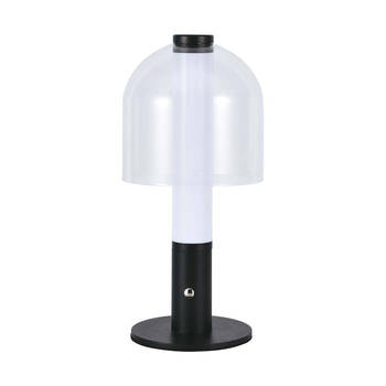 V-TAC VT-1056-BT Oplaadbare tafellamp - Zwart+Transparant - IP20 - 2W - 100 Lumen - 3IN1