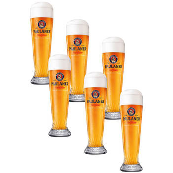 Paulaner Hefe Bierglazen 50cl set van 6 stuks - Bier Glas 0,5 l - 500 ml