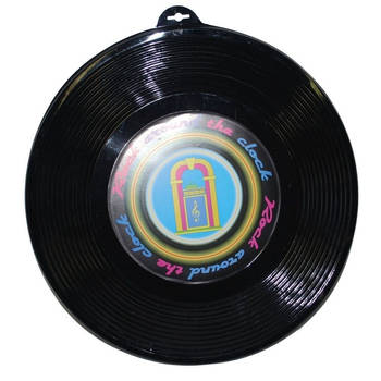 Plastic LP muziek gramofoon plaat 48 cm - Feestdecoratievoorwerp