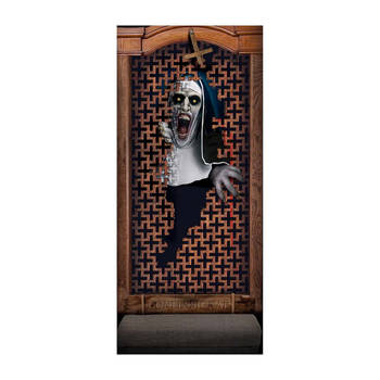Fiestas Horror deur scenesetter/deurposter - zombie non - Halloween thema versiering - 180 x 80 cm - Feestdeurdecoraties