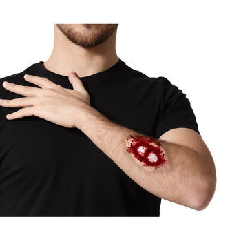Horror/Halloween verkleed accessoires littekens - nep wond - opplakken op huid - Verkleed tatoeages