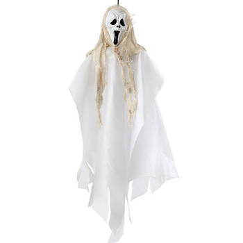 Halloween/horror thema hang decoratie spook - enge/griezelige pop - 60 cm - Feestdecoratievoorwerp