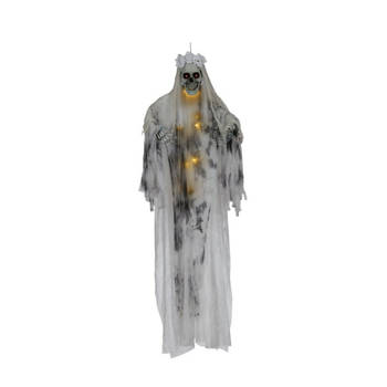 Fiestas Horror/halloween decoratie skelet spook bruid pop - met licht - 180 cm - Halloween poppen