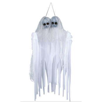 Horror/halloween decoratie spook/geest pop - siamese tweeling - hangend - 70 cm - Halloween poppen