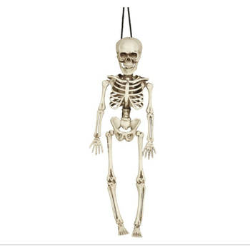 Fiestas Horror/halloween decoratie skelet/geraamte pop - hangend - 40 cm - Halloween poppen