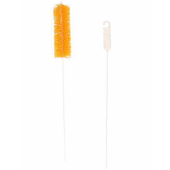 Brumag Radiatorborstel - flexibel - extra lang - 90 cm - kunststof - geel - schoonmaakborstel - plumeaus