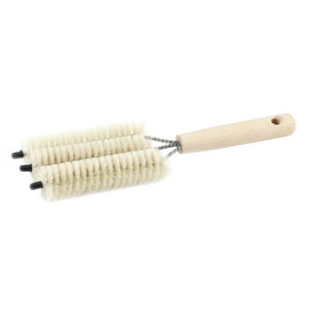 Jaloeziereiniger/jaloezieborstel 3- dubbele vorkvorm 23 cm - Schrobborstels