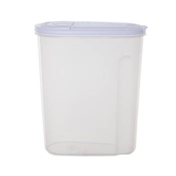 Voedselcontainer strooibus - transparant - 3 liter - kunststof - 20 x 10 x 24 cm - Voorraadpot