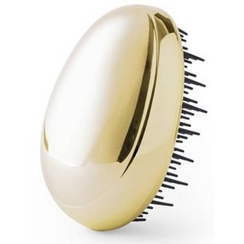 Handbagage haarborstel anti-klit goud 9 cm - Haarborstels