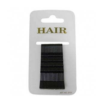 18 stuks zwarte pins haarspeldjes 6 cm - Haarspeldjes