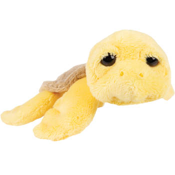 Suki Gifts pluche zeeschildpad Jules knuffeldier - cute eyes - geel - 14 cm - Knuffel zeedieren