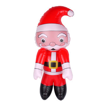 Henbrandt decoratie kerstman - opblaasbaar - 65 cm -opblaas figuur/pop - Opblaasfiguren