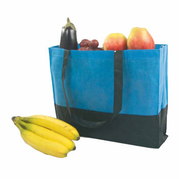 Grote blauwe boodschappen tassen - Boodschappentassen