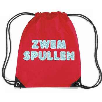 Rood nylon rugzakje voor zwemles - Gymtasje - zwemtasje