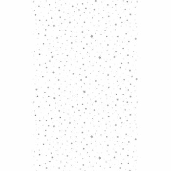 Duni kerst tafellaken/tafelkleed - 138 x 220 cm&nbsp;- papier - wit met sterren - rechthoekig - Tafellakens