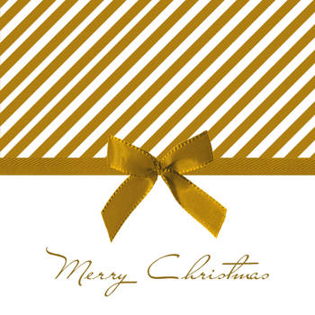Ambiente kerst thema servetten - 60x- 33 cm - goud - Merry Christmas - Feestservetten