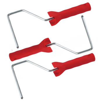 Set van 3x stuks muur verfroller beugels / verfbeugels voor 18 cm roller - Verfrollers