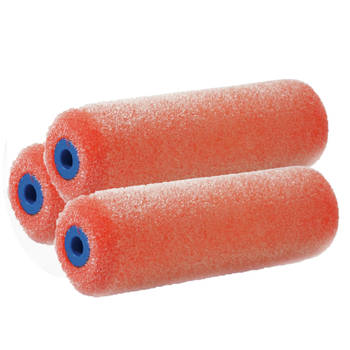 Set van 3x stuks structuur verfrollers lakroller2,5 x 10 cm - Verfrollers