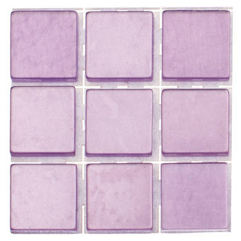 189x stuks mozaieken maken steentjes/tegels kleur lila 10 x 10 x 2 mm - Mozaiektegel