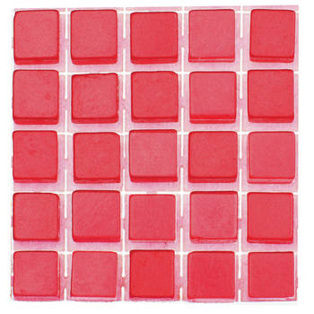 357x stuks mozaieken maken steentjes/tegels kleur rood 5 x 5 x 2 mm - Mozaiektegel