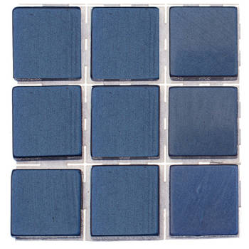 189x stuks mozaieken maken steentjes/tegels kleur donkerblauw 10 x 10 x 2 mm - Mozaiektegel