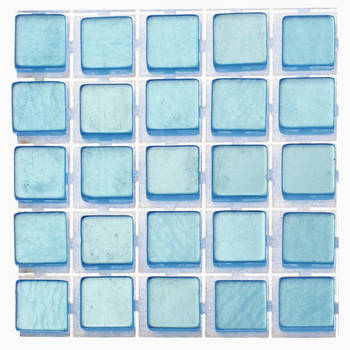 119x stuks mozaieken maken steentjes/tegels kleur lichtblauw 5 x 5 x 2 mm - Mozaiektegel