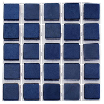 119x stuks mozaieken maken steentjes/tegels kleur donkerblauw 0.5 x 0.5 x 0.2 cm - Mozaiektegel