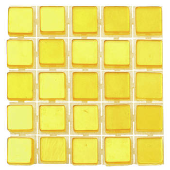 595x stuks mozaieken maken steentjes/tegels kleur geel 5 x 5 x 2 mm - Mozaiektegel