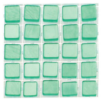 595x stuks mozaieken maken steentjes/tegels kleur turquoise 5 x 5 x 2 mm - Mozaiektegel
