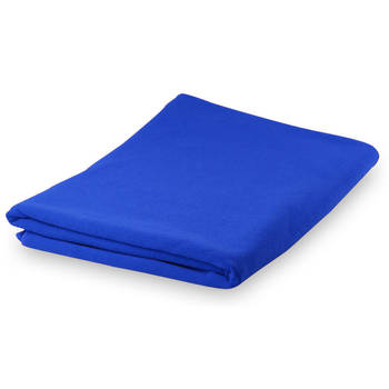 Yoga/fitness handdoek extra absorberend 150 x 75 cm blauw - Sporthanddoeken