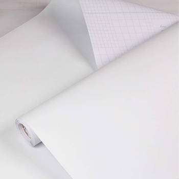 Decoratie plakfolie wit 45 cm x 2 meter zelfklevend - Meubelfolie