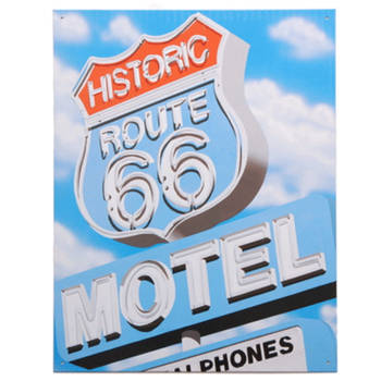 Emaille plaat Route 66 reclame - Metalen wandbordjes