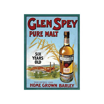 Metalen wand bordje Glen Spey - Metalen wandbordjes