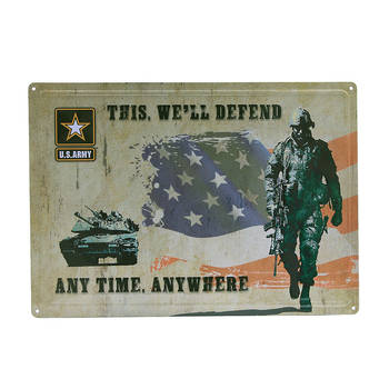 Emaille plaat Amerikaanse leger reclame - Metalen wandbordjes