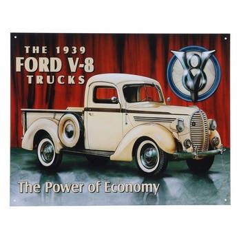 Ford V-8 truck modellen wandplaat 32 x 41 cm - Metalen wandbordjes