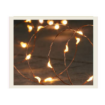Anna Collection lichtdraad - koperdraad- 10 leds - warm wit - 100 cm - Lichtsnoeren