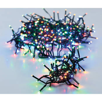 Christmas Decoration Cluster lichtsnoeren gekleurd-2x -140cm -192 leds - Kerstverlichting kerstboom