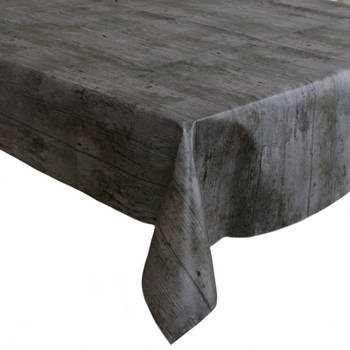Tafelzeil/tafelkleed donker houten planken 140 x 180 cm - Tafelzeilen