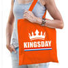 Oranje Koningsdag tas met Kingsday bedrukking voor dames - Feest Boodschappentassen