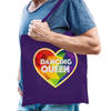 Bellatio Decorations Gay Pride tas - dancing queen - katoen - 42 x 38 cm - LHBTI - Feest Boodschappentassen