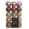 Decoris kerstballen - 30x -lichtroze/oudroze/champagne- 6cm -kunststof - Kerstbal